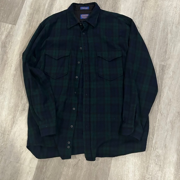 Pendleton Outdoorsman Wool Flannel Button Up Shirt Size XL - Picture 1 of 3